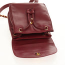 CHANEL Backpack Caviar Skin Red Gold CC Auth bs30593V-16