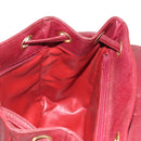 CHANEL Backpack Caviar Skin Red Gold CC Auth bs30593V-20