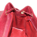 CHANEL Backpack Caviar Skin Red Gold CC Auth bs30593V-21