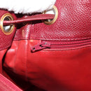 CHANEL Backpack Caviar Skin Red Gold CC Auth bs30593V-22