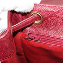 CHANEL Backpack Caviar Skin Red Gold CC Auth bs30593V-24