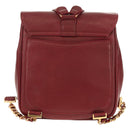 CHANEL Backpack Caviar Skin Red Gold CC Auth bs30593V-3