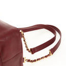 CHANEL Backpack Caviar Skin Red Gold CC Auth bs30593V-9