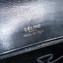 CELINE Horse Carriage Shoulder Bag Leather Black Gold Auth bs30594-18