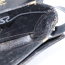 CELINE Horse Carriage Shoulder Bag Leather Black Gold Auth bs30594-19