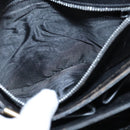 CELINE Horse Carriage Shoulder Bag Leather Black Gold Auth bs30594-12