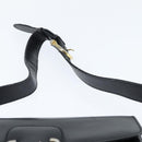 CELINE Horse Carriage Shoulder Bag Leather Black Gold Auth bs30594-8