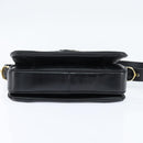 CELINE Horse Carriage Shoulder Bag Leather Black Gold Auth bs30594-5