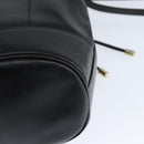 TIFFANY&Co. Shoulder Bag Leather Black Gold Auth bs30595-13