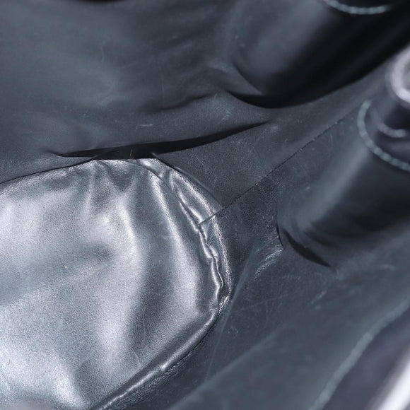 TIFFANY&Co. Shoulder Bag Leather Black Gold Auth bs30595