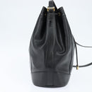 TIFFANY&Co. Shoulder Bag Leather Black Gold Auth bs30595-4