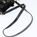 TIFFANY&Co. Shoulder Bag Leather Black Gold Auth bs30595-7