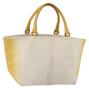 BOTTEGA VENETA Tote Bag Canvas Leather Yellow Auth bs30596-1