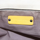 BOTTEGA VENETA Tote Bag Canvas Leather Yellow Auth bs30596-10