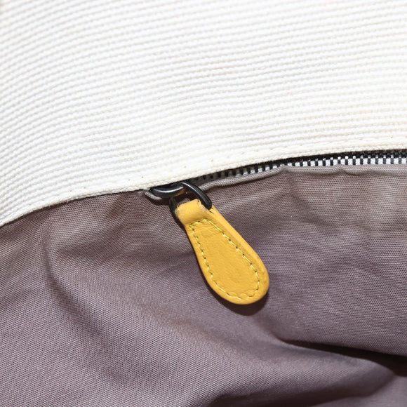 BOTTEGA VENETA Tote Bag Canvas Leather Yellow Auth bs30596