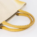 BOTTEGA VENETA Tote Bag Canvas Leather Yellow Auth bs30596-7