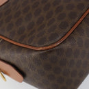 CELINE Macadam Canvas Hand Bag PVC Leather Brown Gold Auth bs30599-14