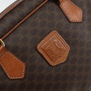 CELINE Macadam Canvas Hand Bag PVC Leather Brown Gold Auth bs30599-17