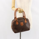 CELINE Macadam Canvas Hand Bag PVC Leather Brown Gold Auth bs30599-22
