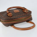 CELINE Macadam Canvas Hand Bag PVC Leather Brown Gold Auth bs30599-6