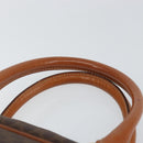 CELINE Macadam Canvas Hand Bag PVC Leather Brown Gold Auth bs30599-8