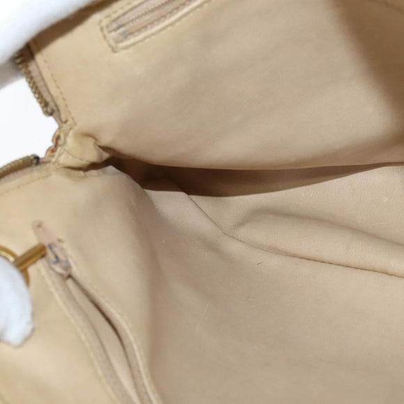 CHANEL Chain Shoulder Bag Lamb Skin Brown Gold CC Auth bs30600