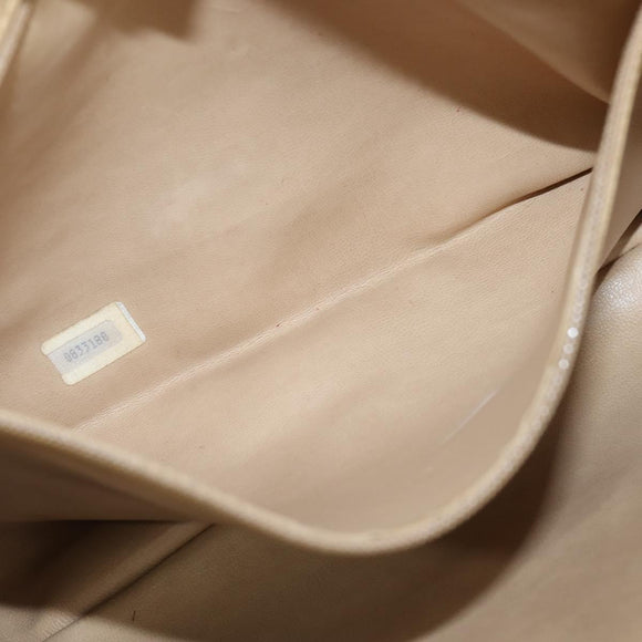 CHANEL Chain Shoulder Bag Lamb Skin Brown Gold CC Auth bs30600