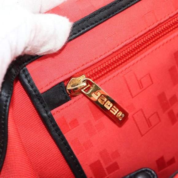 LOEWE Backpack Canvas Black Red Auth bs30603