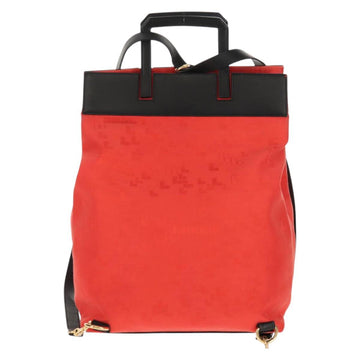 LOEWE Backpack Canvas Black Red Auth bs30603 - 0