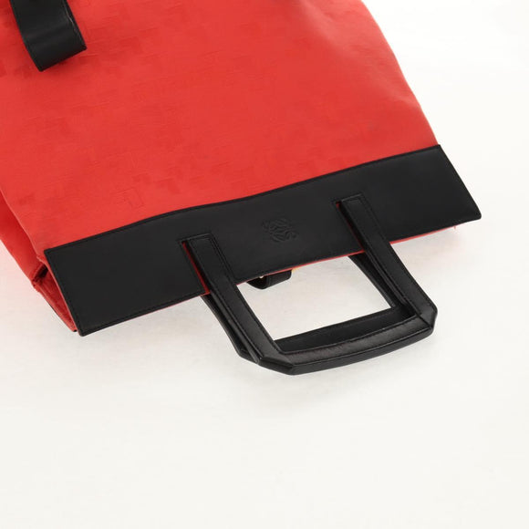 LOEWE Backpack Canvas Black Red Auth bs30603