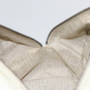 CHANEL Choco Bar Shoulder Bag Caviar Skin White Silver CC Auth bs30605-23