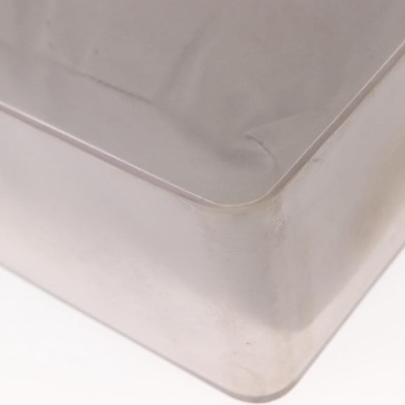 CHANEL Tote Bag Rubber Gray CC Auth bs30606