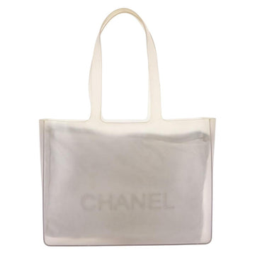 CHANEL Tote Bag Rubber Gray CC Auth bs30606 - 0