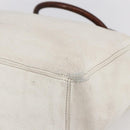 CHANEL COCO Mark Hand Bag Caviar Skin White Gold CC Auth bs30607-16