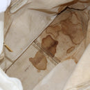 CHANEL COCO Mark Hand Bag Caviar Skin White Gold CC Auth bs30607-10