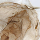 CHANEL COCO Mark Hand Bag Caviar Skin White Gold CC Auth bs30607-19