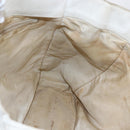 CHANEL COCO Mark Hand Bag Caviar Skin White Gold CC Auth bs30607-20