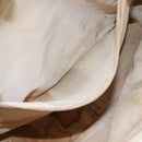 CHANEL COCO Mark Hand Bag Caviar Skin White Gold CC Auth bs30607-11