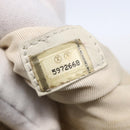 CHANEL COCO Mark Hand Bag Caviar Skin White Gold CC Auth bs30607-12