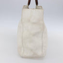CHANEL COCO Mark Hand Bag Caviar Skin White Gold CC Auth bs30607-3