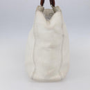 CHANEL COCO Mark Hand Bag Caviar Skin White Gold CC Auth bs30607-4