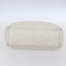 CHANEL COCO Mark Hand Bag Caviar Skin White Gold CC Auth bs30607-5