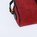 GUCCI Sherry Line Shoulder Bag Suede Patent Red Gold black 527350 Auth bs30609-12
