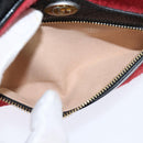 GUCCI Sherry Line Shoulder Bag Suede Patent Red Gold black 527350 Auth bs30609-20