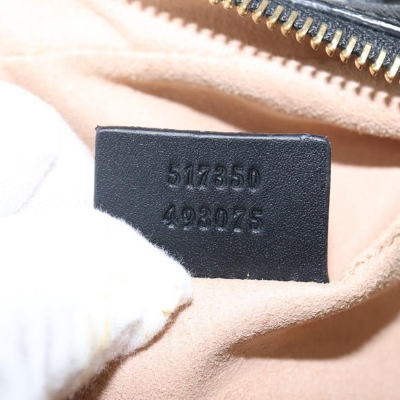 GUCCI Sherry Line Shoulder Bag Suede Patent Red Gold black 527350 Auth bs30609