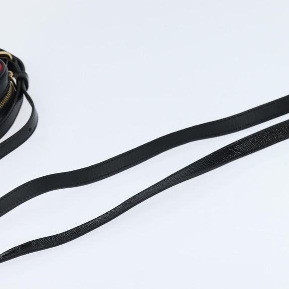 GUCCI Sherry Line Shoulder Bag Suede Patent Red Gold black 527350 Auth bs30609