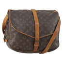 LOUIS VUITTON Monogram Saumur 35 Shoulder Bag M42254 LV Auth bs30612-1