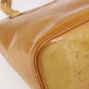 LOUIS VUITTON Monogram Vernis Houston Hand Bag Beige M91004 LV Auth bs30619-11