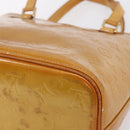LOUIS VUITTON Monogram Vernis Houston Hand Bag Beige M91004 LV Auth bs30619-12