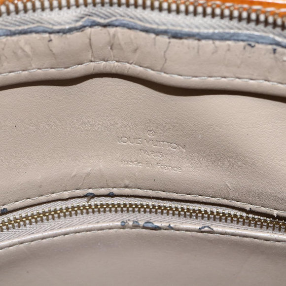 LOUIS VUITTON Monogram Vernis Houston Hand Bag Beige M91004 LV Auth bs30619